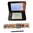 Nintendo 3DS XL Console + Bundle of 6 Games Charger Memory Pen Fully Works