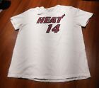 Official Men's Nike x Miami Heat Shirt #14 Tyler Herro NBA White Sz XL