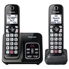 Panasonic Cordless Phone Answering Machine Expandable Call Block 2 Handset Black