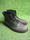 Men’s Alfani Viking Size 12 M Gray Leather Lace Up Ankle Boots Moto Military