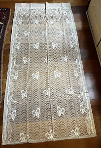 NOS Pair Vintage Lace Curtain Panels 42” x 90” /Each Panel. Never Used!