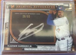 Vladimir Guerrero Jr Numbered 28/50 - 2021 Topps Museum Archival Autograph Card