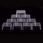 10 * Clear Acrylic Riser  Stand Set Jewelry Collectible Showcase Display