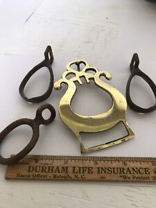 4 Pieces Of Horse Harness Brass