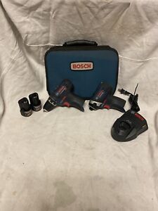 Bosch Brushless 1/4”Impact Driver And Drill Driver Kit With 2 12v 2 aH Batteries