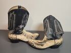 Cowtown Men's Square Toe Python Snakeskin Leather Cowboy Boots Size 13D