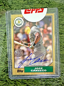 2022 Topps JOSE CANSECO 1987 35th Anniversary On Card Auto A's