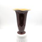 New ListingVTG 1923 Rookwood  Pedestal Vase #2735 Fluted Top Brown and Dark Maize Rare