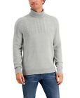 Club Room Men's Chunky Cable Knit Turtleneck Sweater Soft Grey Heather Size Xxl