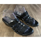 Italian Shoemakers Black Wedge Sandals Made In Italy Size 9