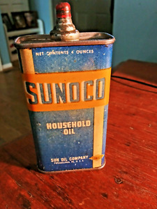 Vintage Sunoco Household Oil 4oz Oil Can