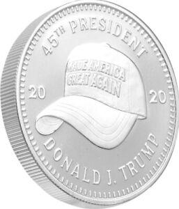 Error Donald Trump MAGA HAT Silver 2 oz .999 Silver 2OZ ERROR Coin - VERY RARE