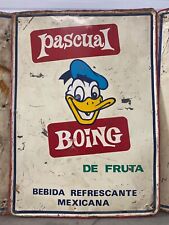 🔥 Very RARE Vintage DISNEY Donald Duck Pascual Boing Advertisement Signs, 1950s