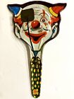Lot of 8 Vintage New Years Noise Makers,  Tin Toys Some T. Conn US Metal Clowns!