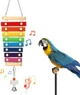 Large Parrot Toys Large Bird Suspensible Xylophone Toy, Multicolored Natural Woo