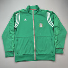 Mexico National Team Track Jacket Mens Large Green Adidas Full Zip Soccer Futbol