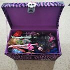 HUGE Monster High Doll Lot With Purple Leopard Trunk 28 Dolls