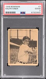 1948 Bowman Baseball Ralph Kiner #3 PSA 2