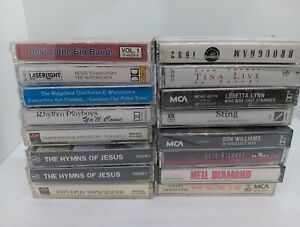 New ListingVintage Cassette Tape Lot Of 16 New In Package, Neil Diamond, Reba, Sting +more