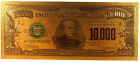 (4) PIECES OF $10000 TEN THOUSAND DOLLAR BILLS NOVELTY GOLD FOIL NOVELTY 1928