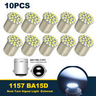 10Pcs 1157 BA15D Car LED Bulb 1206 22SMD Light Brake/Turn/Tail/Revese Lamp White
