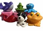 6 Pc Animal Bath Toys for Toddler Infant Kids Baby Bath Tub Toy- Dog Shark Frog