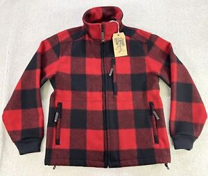 Filson Mackinaw Wool Field Jacket Plaid Red Black Check Mens Small USA New $395