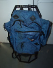Coleman Peak 1 Vintage Backpack Plastic External Frame Hiking Blue/Blk Hip Belt