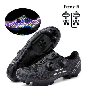 Reflective Color Change MTB Bicycle Cycling Shoes Men Road Bike Flat Sneakers