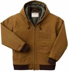 Filson Men's Tin Cloth Hoodie 20232886 Dark Tan Jacket Foul Weather Waxed Cotton