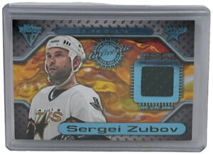 Sergei Zubov 2001 Titanium Game Used Gear Jersey Card Dallas Stars #93