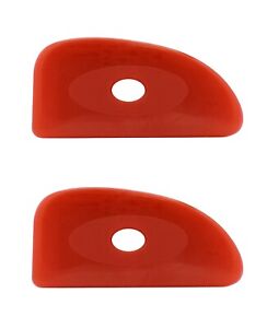 Soft Silicone Pottery Rib (Shape 4) - Ceramic Clay Sculpting Tool | 2 Pack