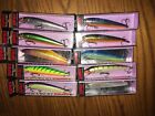 RAPALA HUSKY JERK 10's=LOT of 10 DIFFERENT COLORED FISHING LURES