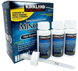 Kirkland Minoxidil 5% Extra Strength 1, 6, 12 Months Supply Men Hair Regrowth