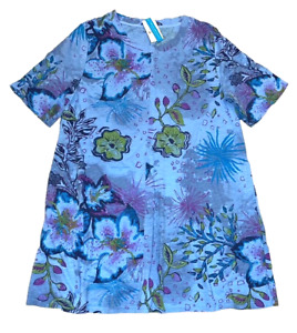 FRESH PRODUCE 1X Bayside BLUE LORNA Jersey Cabana Bright Swing Dress $72 NWT 1X