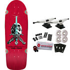 Powell Peralta Skateboard Complete Rod Skull and Sword Red Old School Reissue