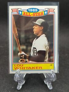 1986 Topps All Star Glossy Lou Whitaker Detroit Tigers Baseball Card #3