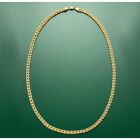 Womens double rope chain necklace 14K yellow gold 17