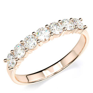 Solid 14K Solid Rose Gold Anniversary Ring Band