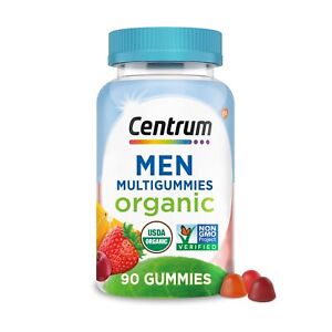 Centrum - Organic Men Multi Vitamin/Multimineral  Citrus Berry, 90 Gummies new