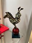 Carlos and Albert  bronze Zebra on a Sphere signed numbered