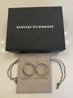David Yurman Silver & Gold Crossover Hoop Earrings 34mm
