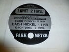 Park- O- Meter Parking Meter Decal 2 H.R.Penny,Nickel Dime