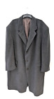 Dunn Co Coat Mens Extra Large Grey Wool Cashmere Long UK 52 Trench Overcoat Vtg