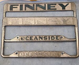 New ListingRare Finney Pontiac GMC Oceanside California License Plate Frame Set GTO Tempest