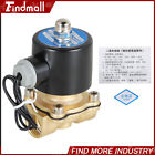 1/2 in 12V DC Brass Electric Solenoid Valve NPT Gas Water Air Normally Closed
