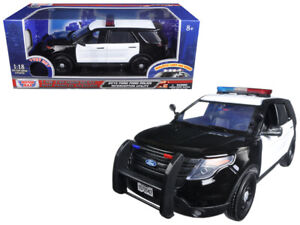 2015 Ford Police Interceptor Utility Black 1/18 Diecast Model Car Motormax