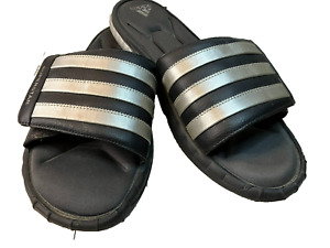 Adidas Superstar Slides Sandals Men's 12 Fitfoam Comfort Black Grey Shoes G40165
