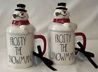 RAE DUNN Frosty The Snowman Mug with Topper