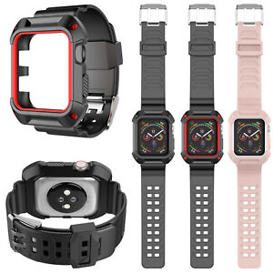 For Apple Watch Series 9/8/7/SE/6/5/4/3/2/1 45/41/44/40/42/38mm Case With Band